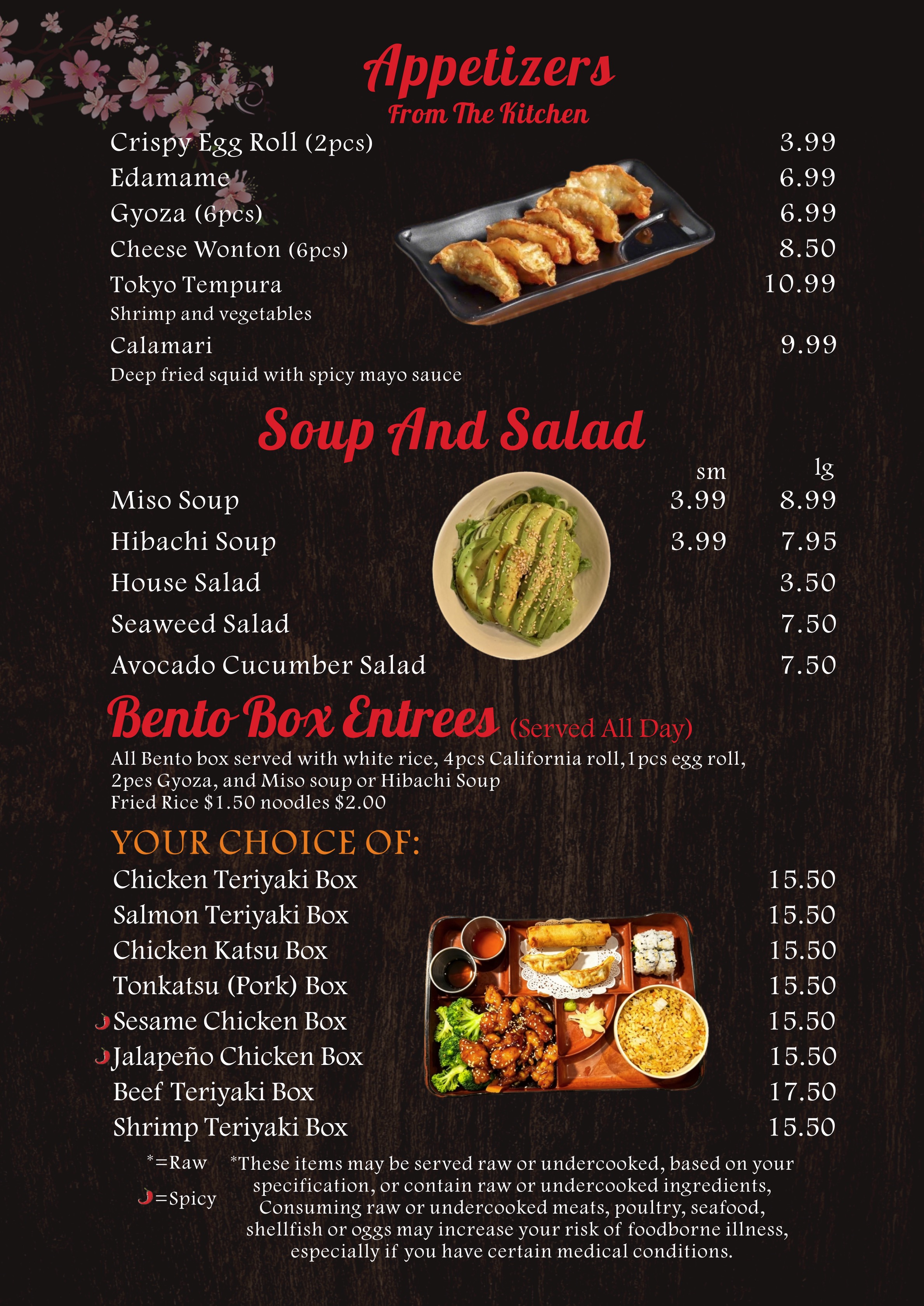 Tokyo Grill Sushi menu page 4